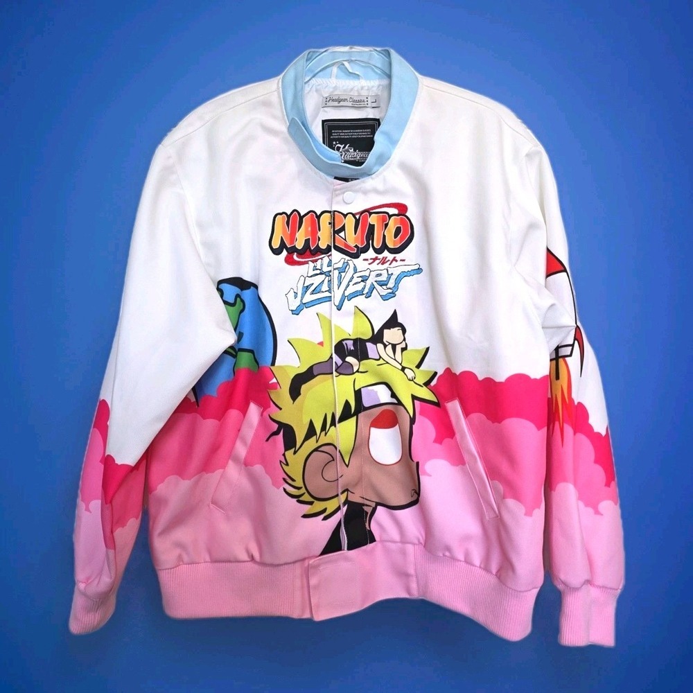 Headgear Classics‎ Lil Uzi Vert Naruto Bomber Jacket White Pink Mens Large L